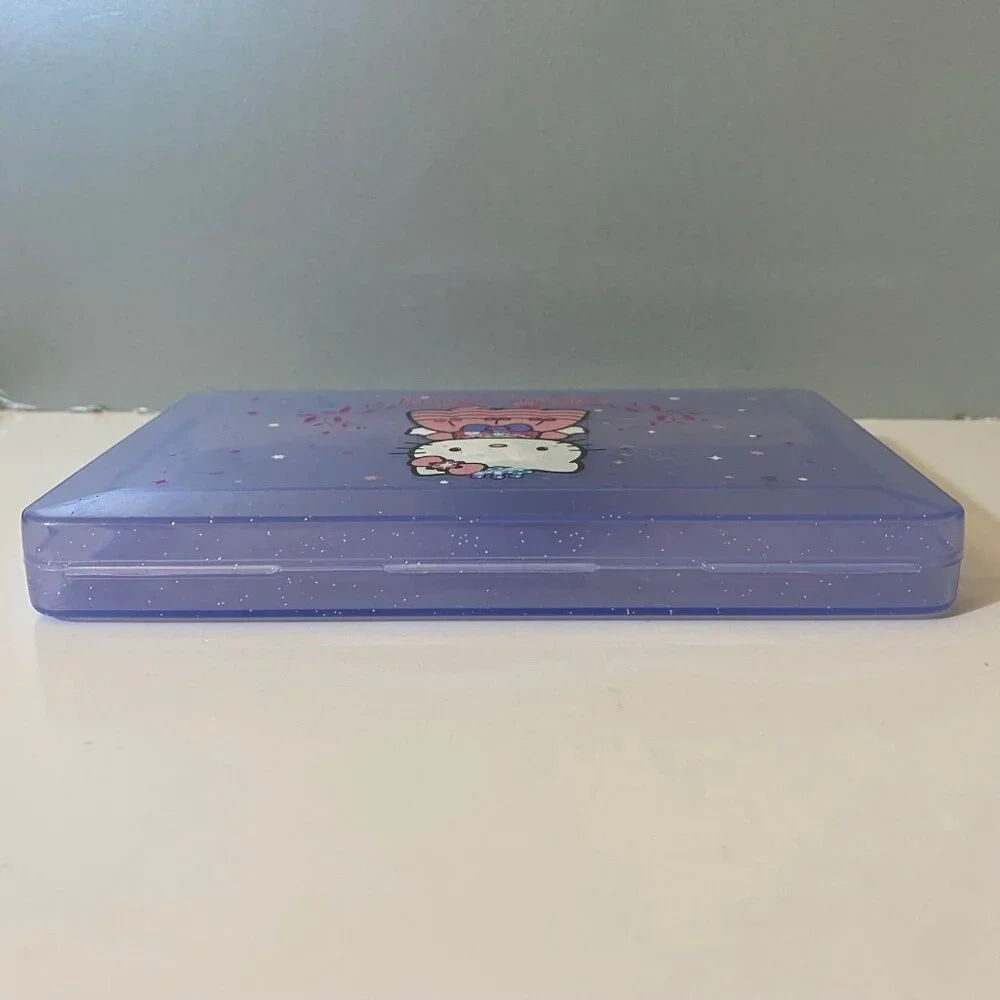 Sanrio 2005 Hello Kitty Clear Glitter Plastic Case